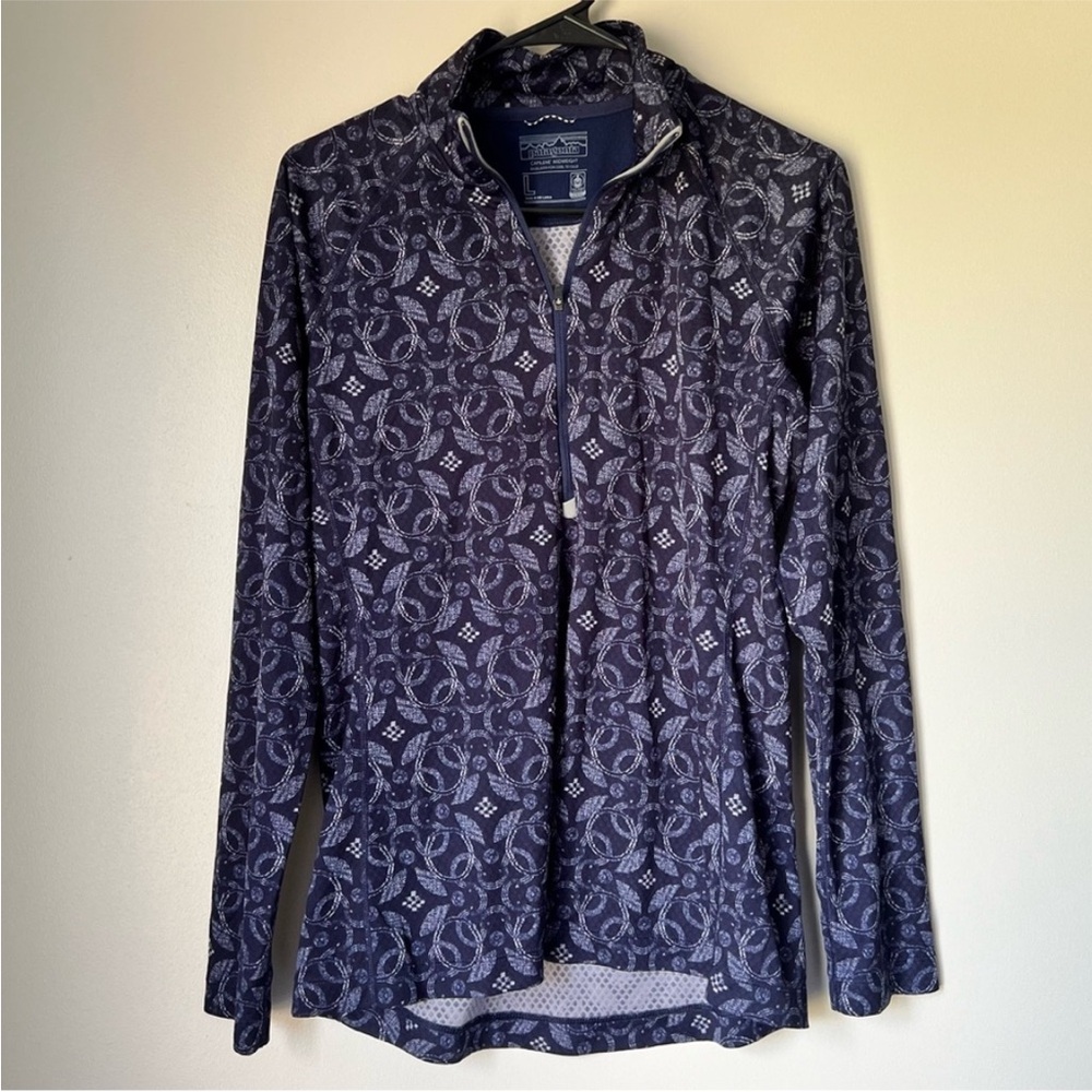 Patagonia Women’s Navy Midweight Capilene Quarter Zip Pullover Size Large